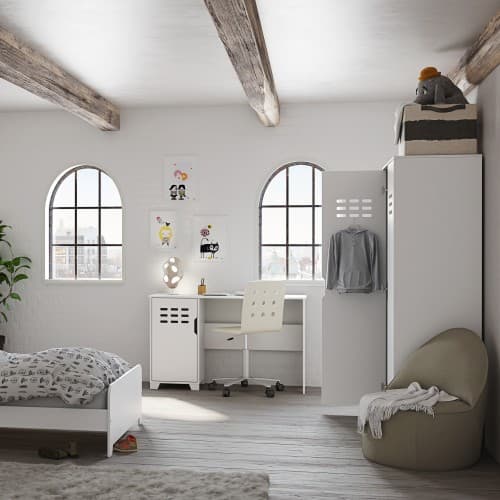 Armoires en bois une porte petites
  blanches 4